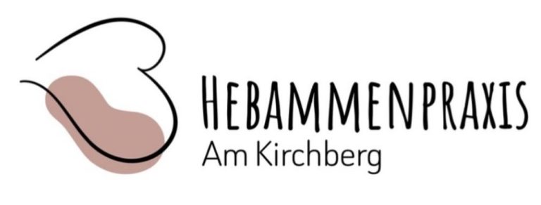 Logo der Hebammenpraxis Am Kirchberg mit stilisiertem Herz und sanften Farben.